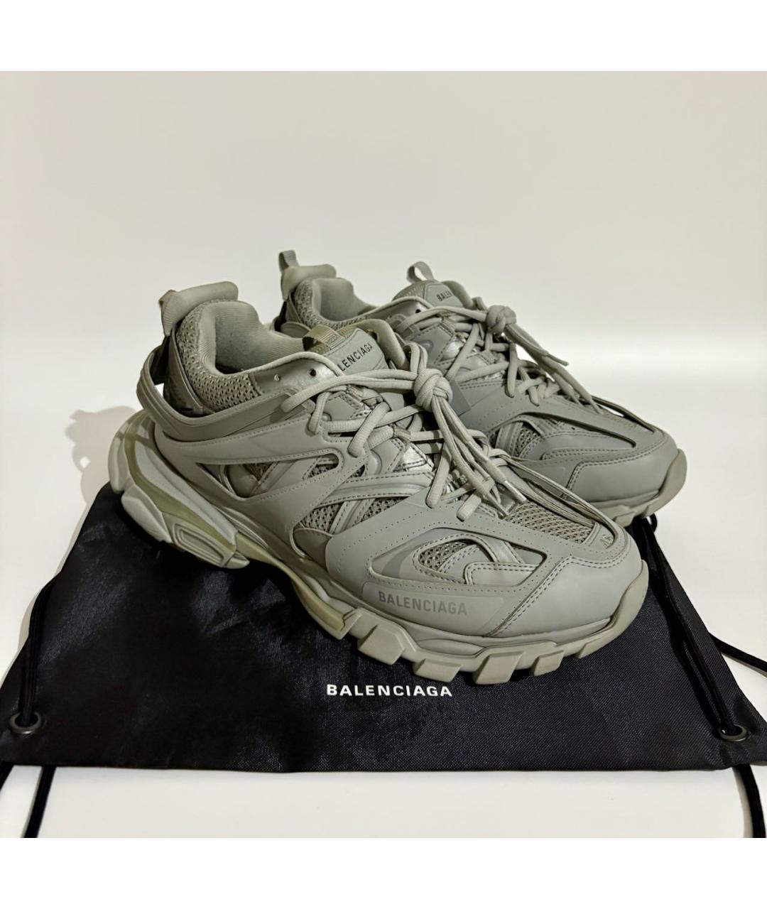 BALENCIAGA Серые текстильные низкие кроссовки / кеды, фото 2
