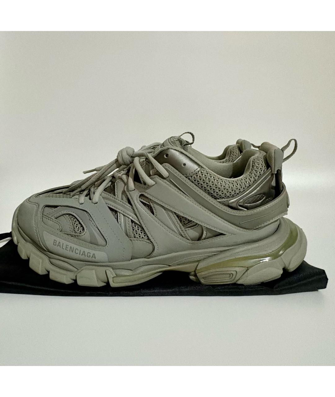 BALENCIAGA Серые текстильные низкие кроссовки / кеды, фото 4