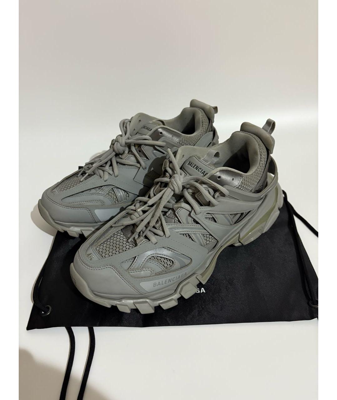 BALENCIAGA Серые текстильные низкие кроссовки / кеды, фото 3