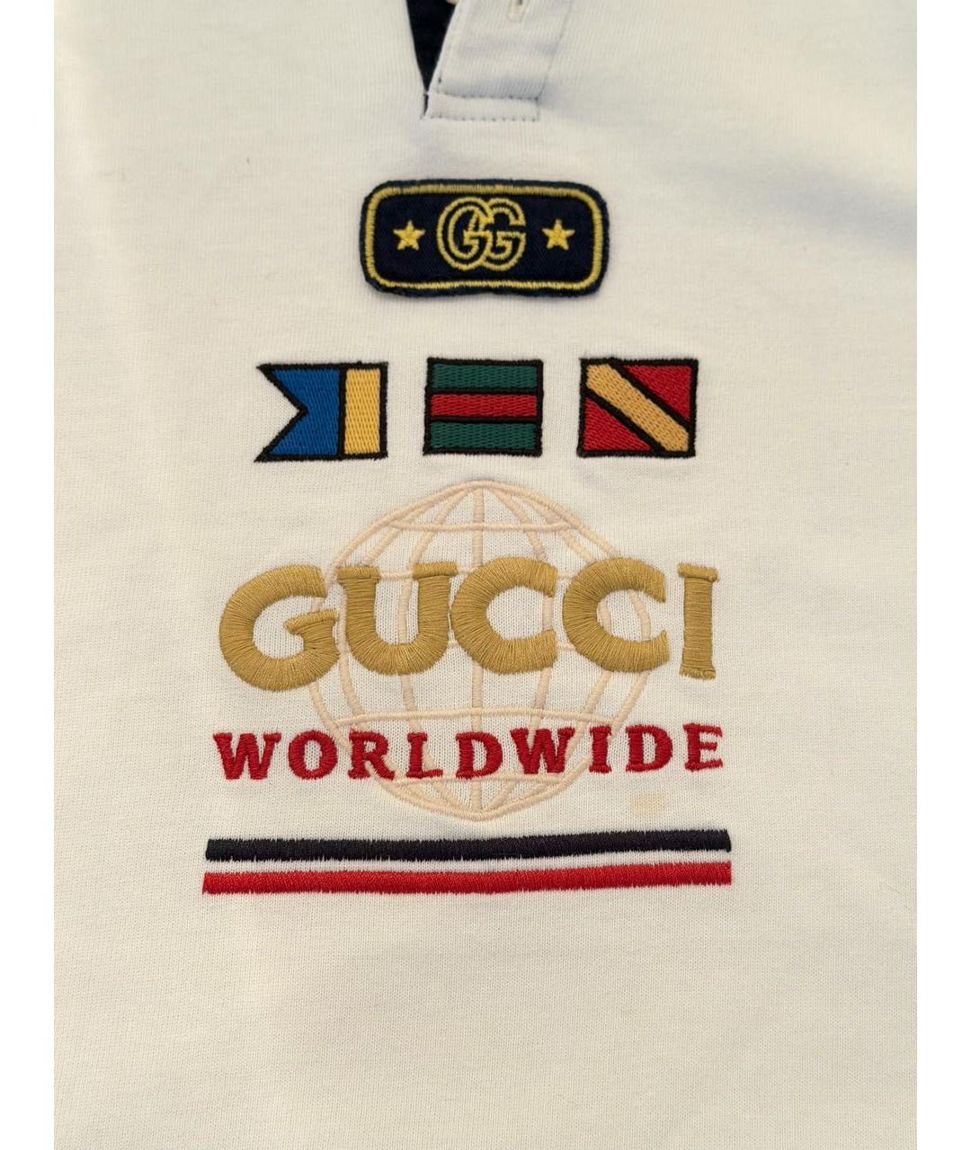 GUCCI Белая хлопковая детская футболка, фото 6