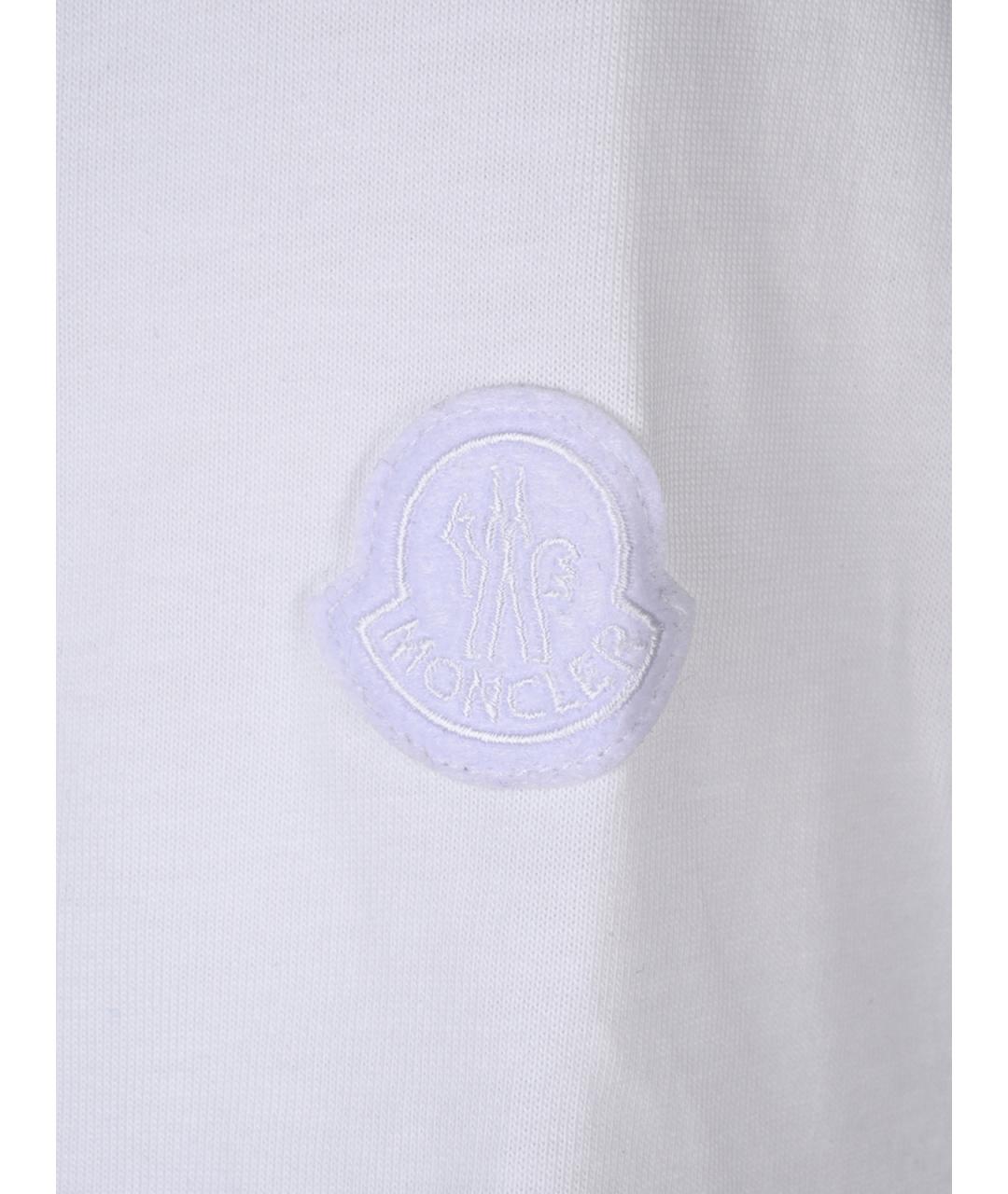 MONCLER Белая хлопковая футболка, фото 3