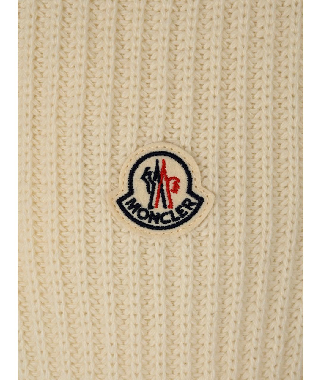 MONCLER Бежевый шерстяной джемпер / свитер, фото 3
