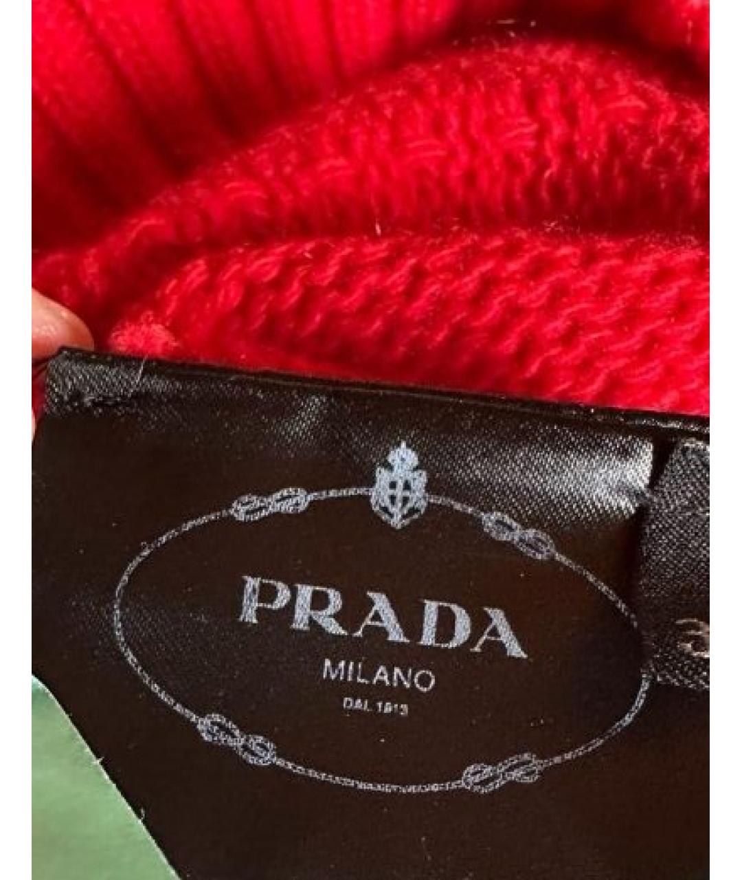 PRADA Красный шерстяной джемпер / свитер, фото 4