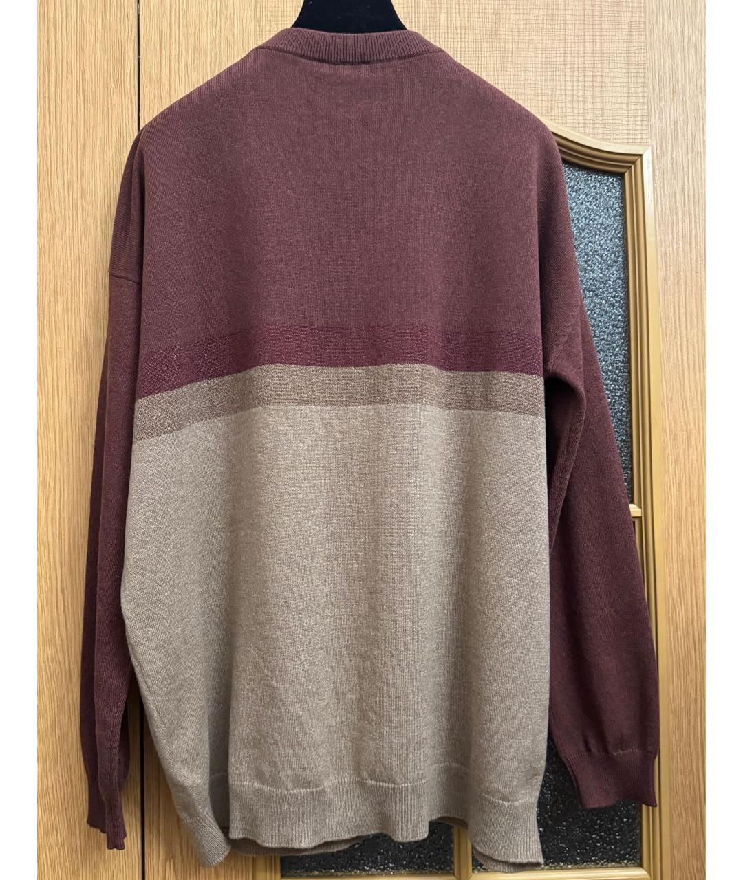 BRUNELLO CUCINELLI Бордовый кашемировый джемпер / свитер, фото 2