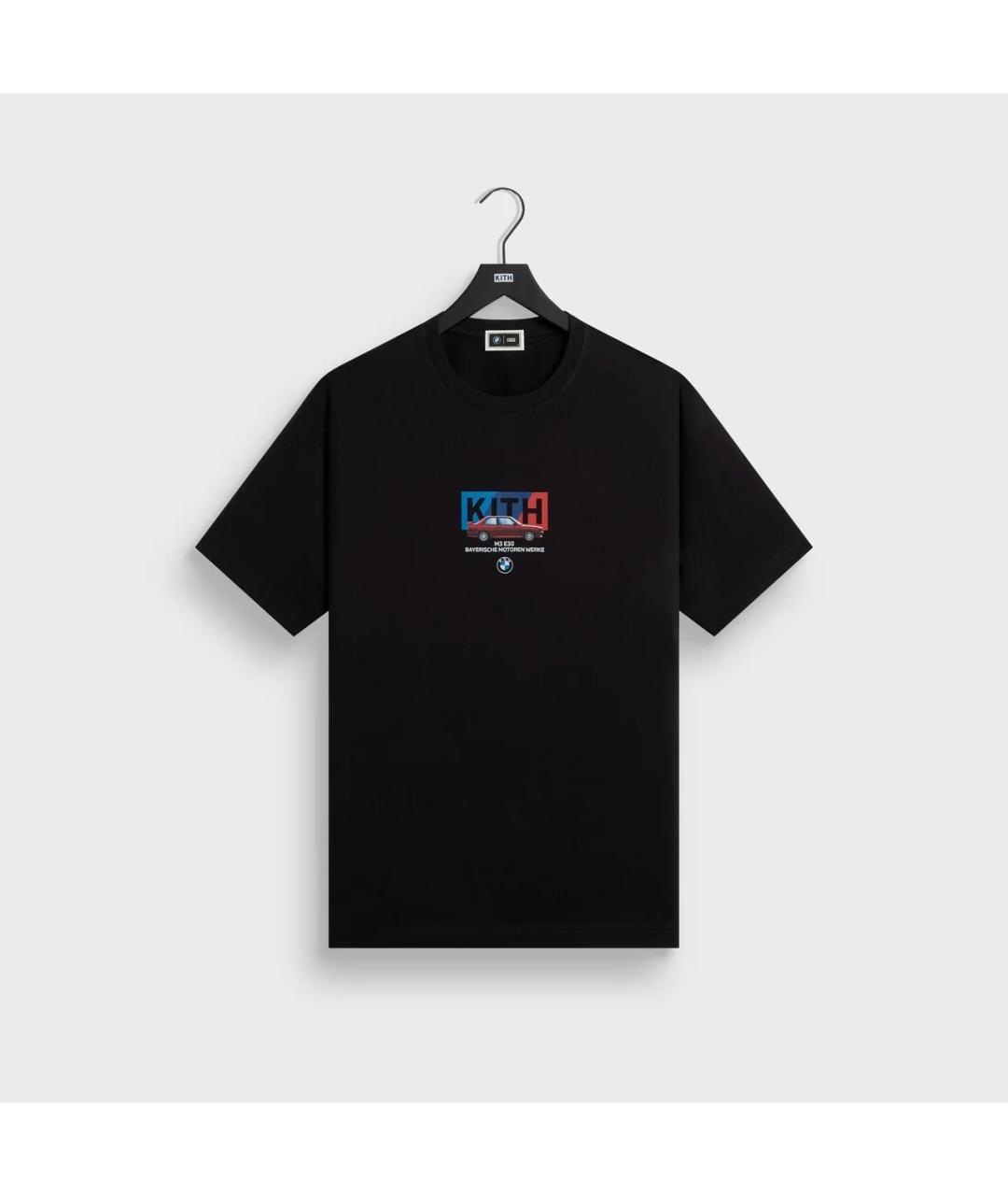 KITH Черная хлопковая футболка, фото 4