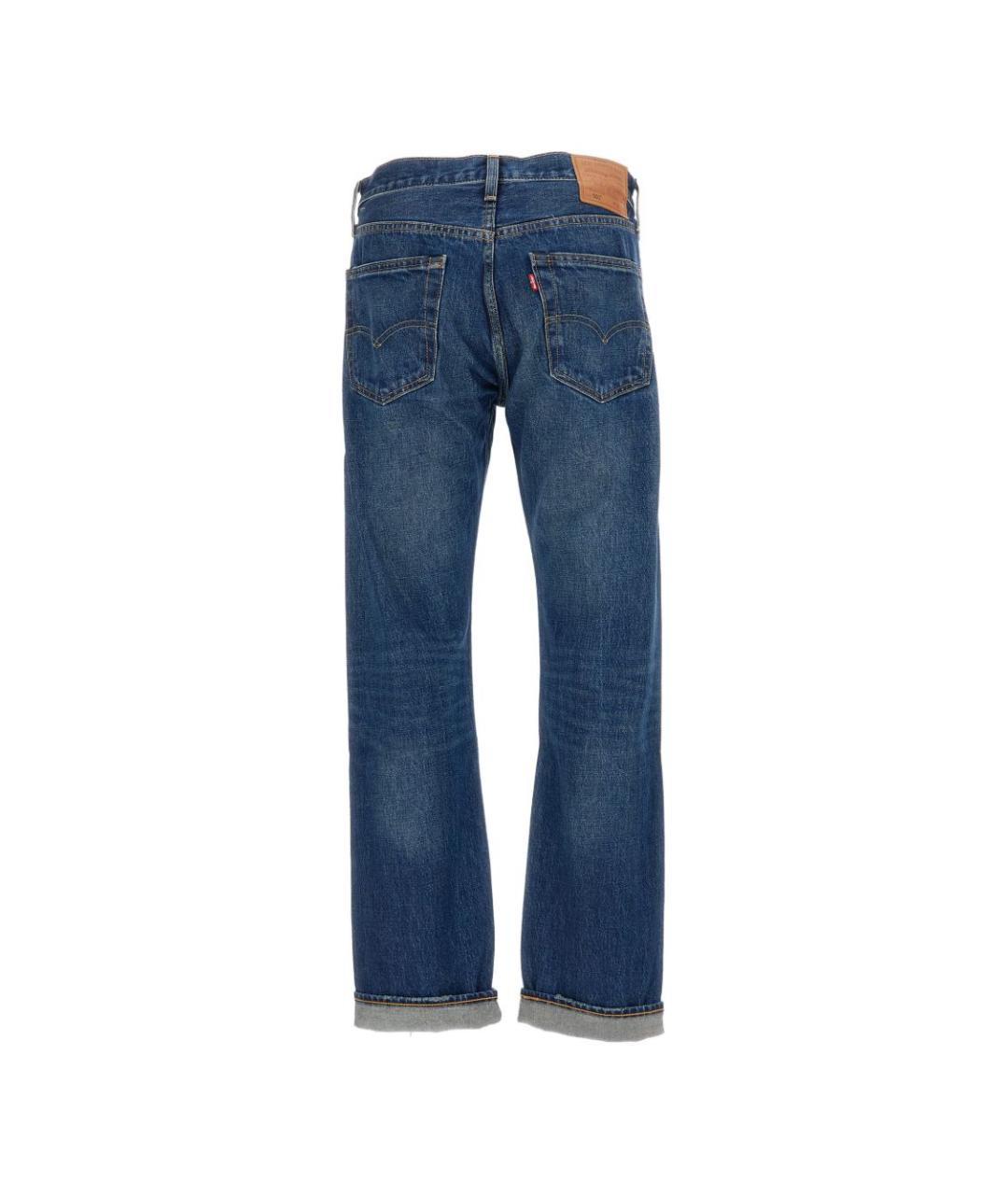 LEVI'S Синие хлопковые прямые джинсы, фото 2