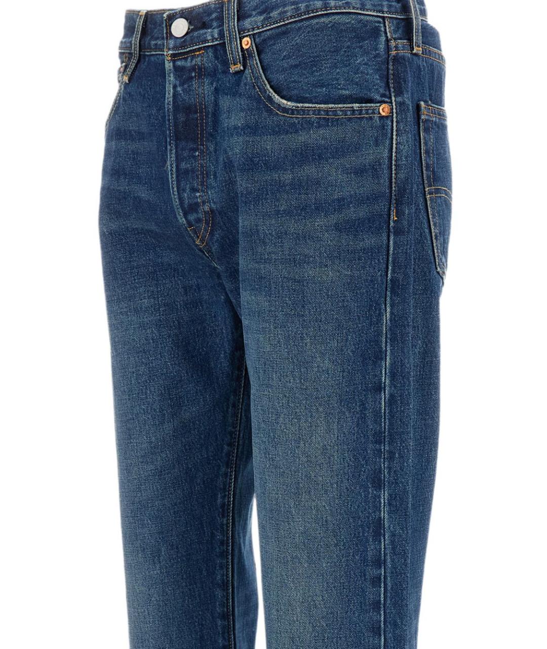 LEVI'S Синие хлопковые прямые джинсы, фото 3