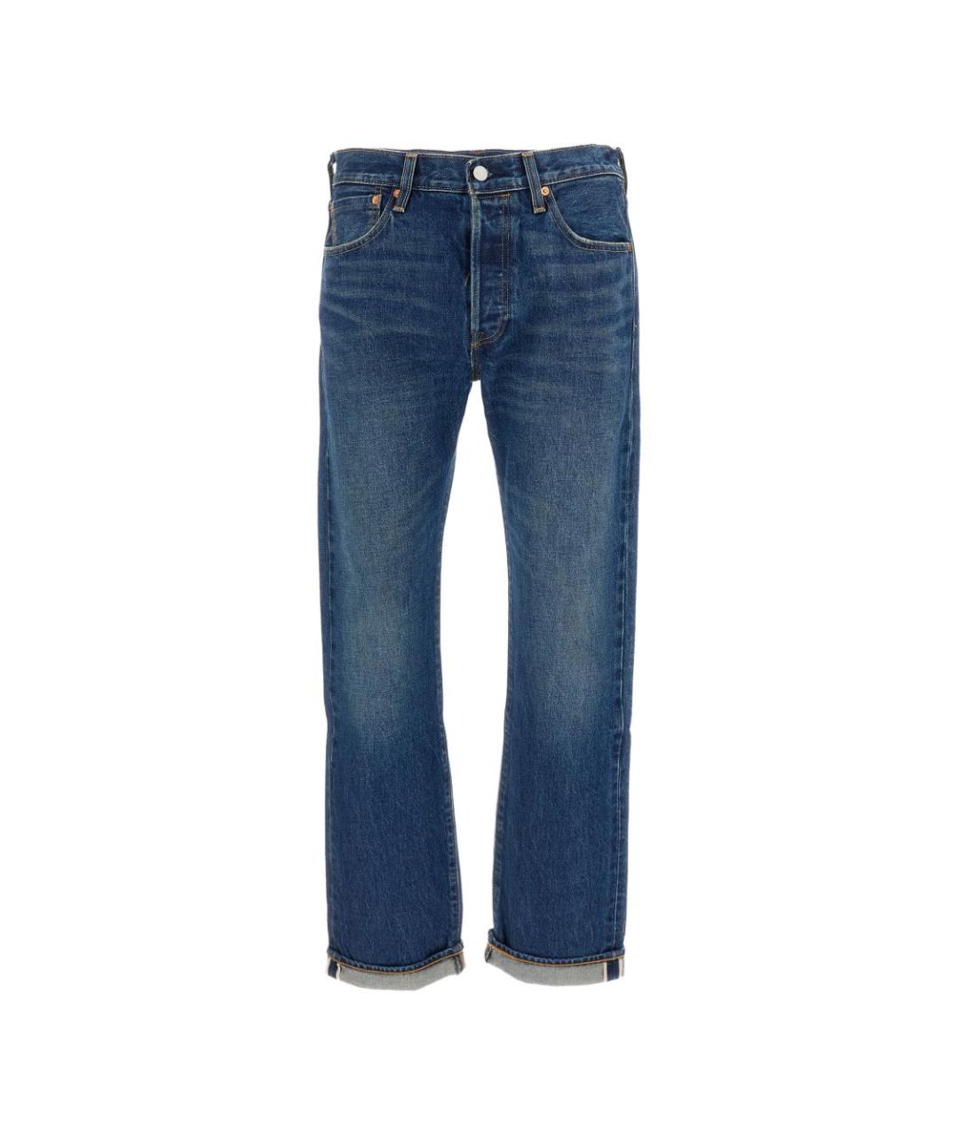 LEVI'S Синие хлопковые прямые джинсы, фото 1