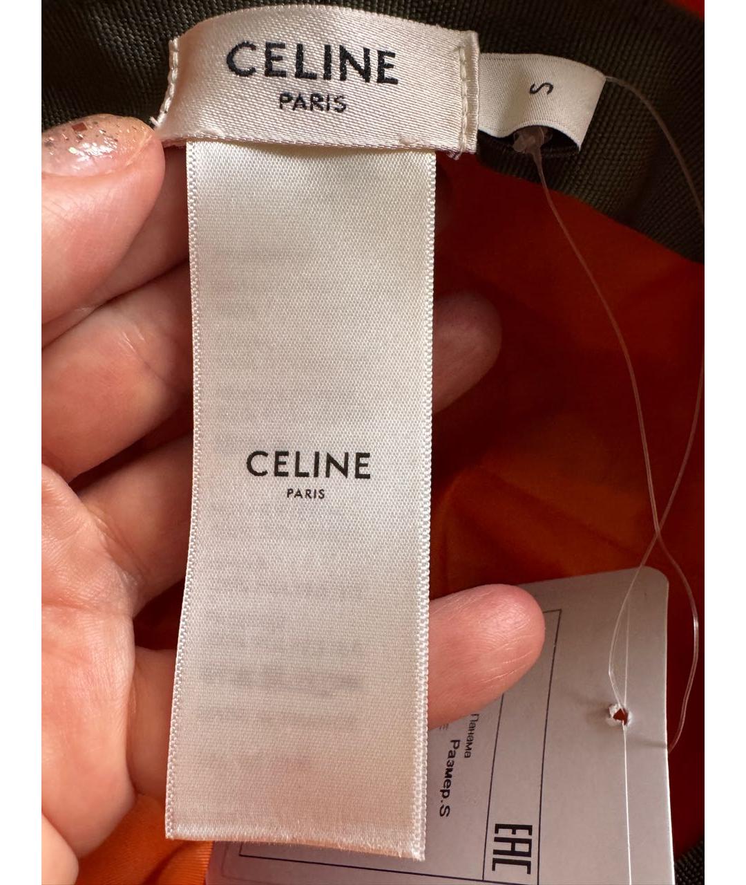 CELINE Зеленая синтетическая панама, фото 3