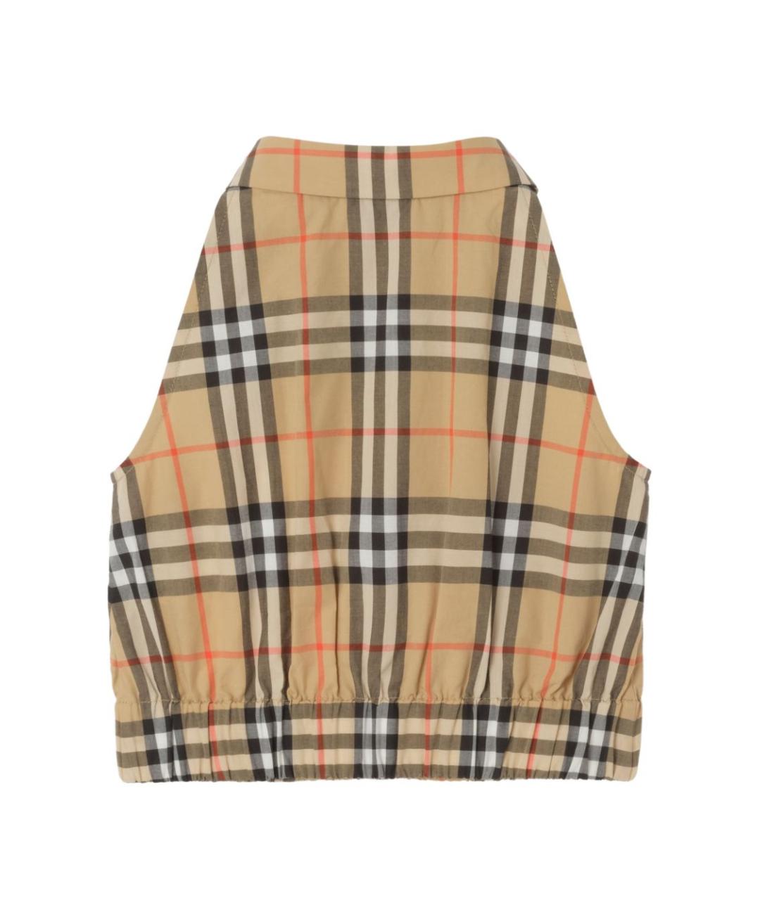 BURBERRY Бежевая хлопковая рубашка/блузка, фото 2