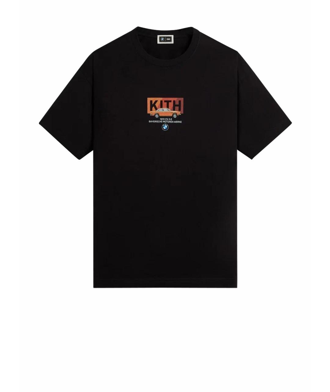 KITH Черная хлопковая футболка, фото 1
