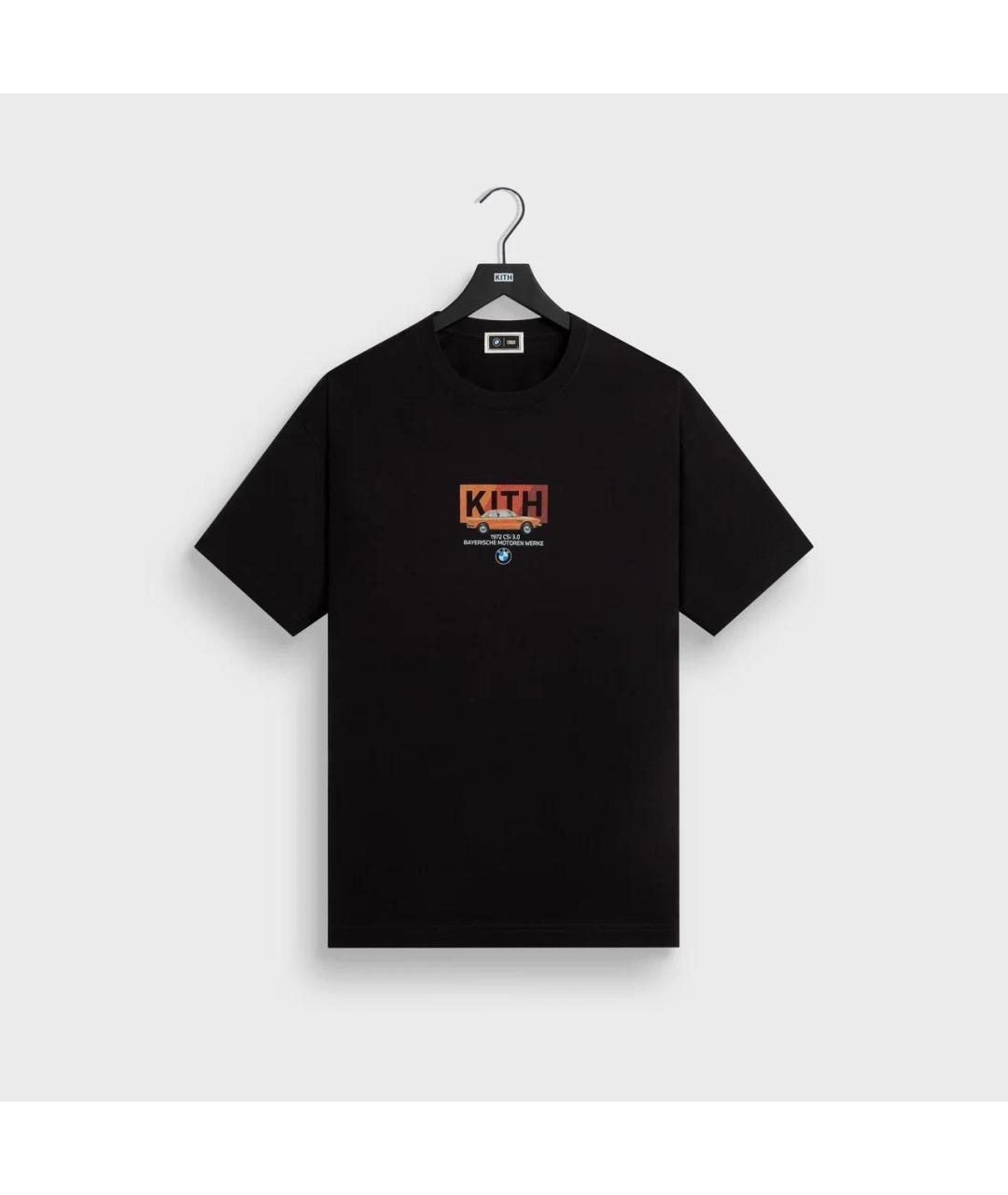 KITH Черная хлопковая футболка, фото 4