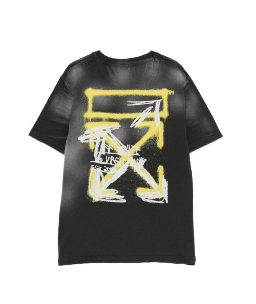 OFF-WHITE Черная хлопковая детская футболка, фото 3