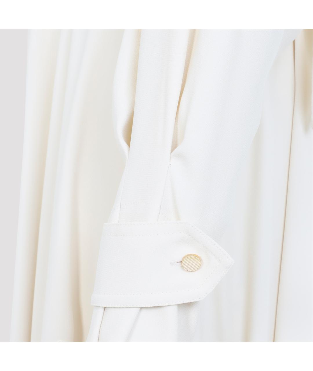 ALBERTA FERRETTI Бежевое вискозное повседневное платье, фото 6