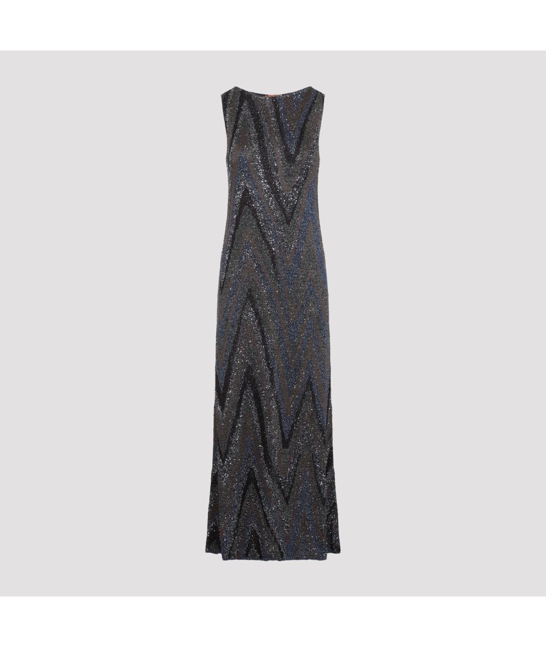 MISSONI Синее вискозное повседневное платье, фото 3