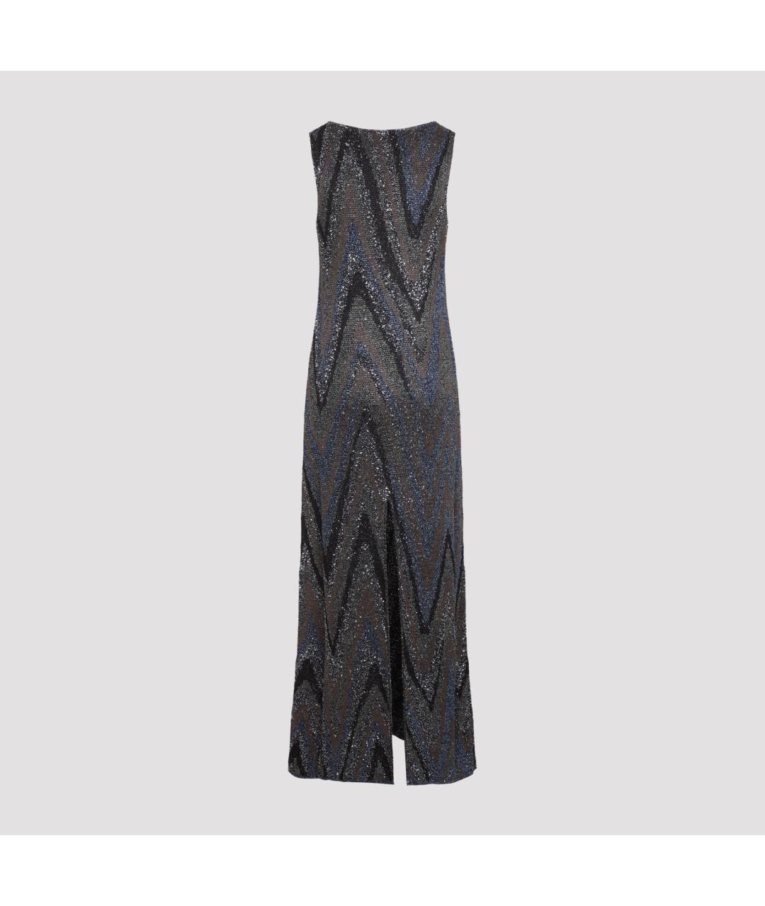 MISSONI Синее вискозное повседневное платье, фото 4
