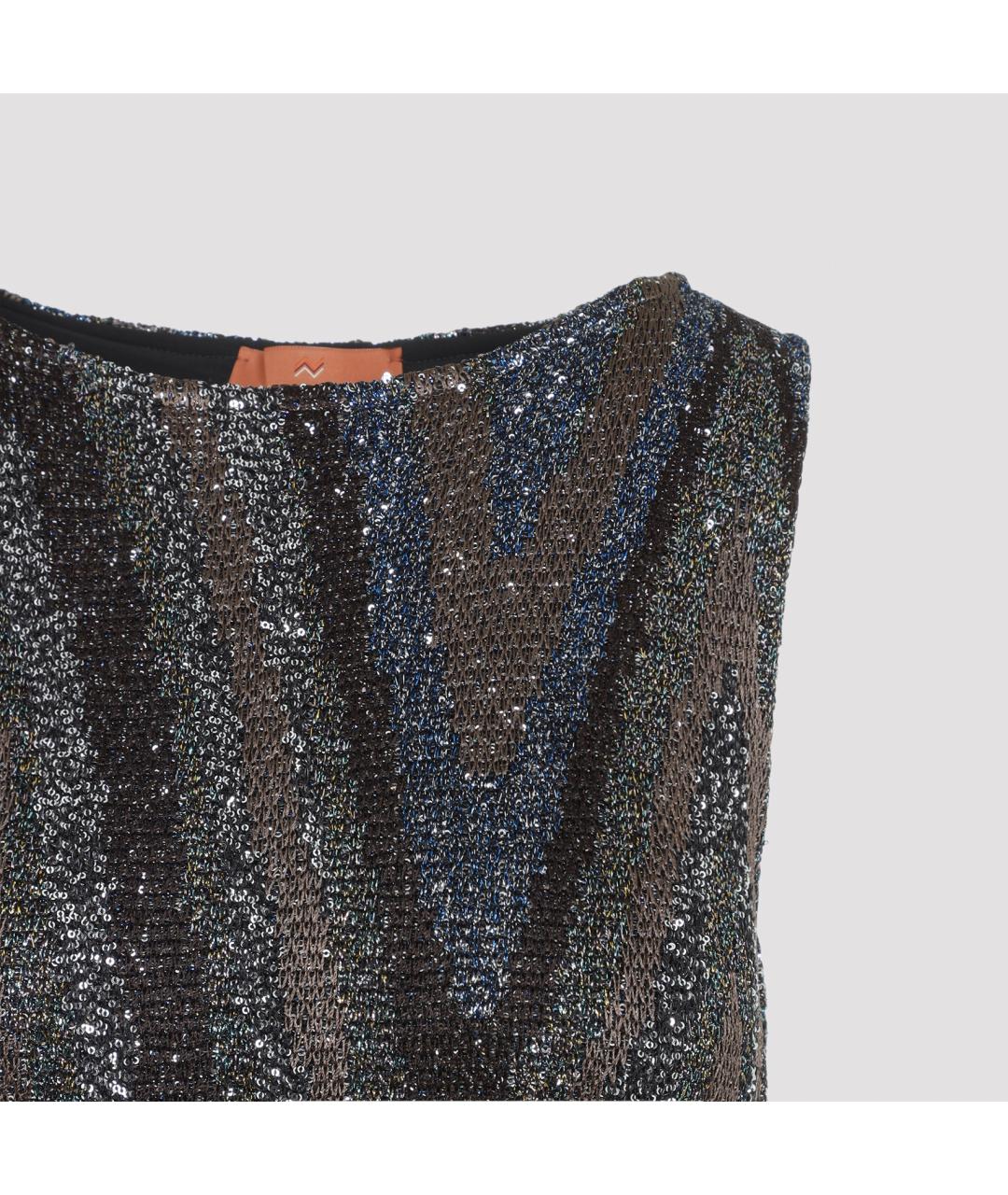MISSONI Синее вискозное повседневное платье, фото 5
