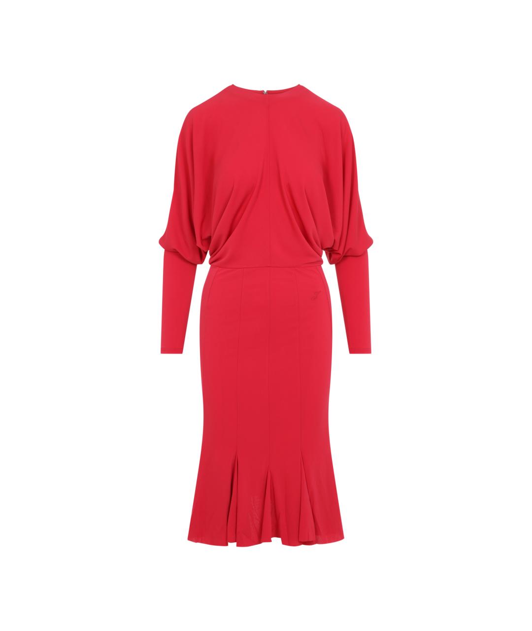 JACQUEMUS Красное ацетатное повседневное платье, фото 1