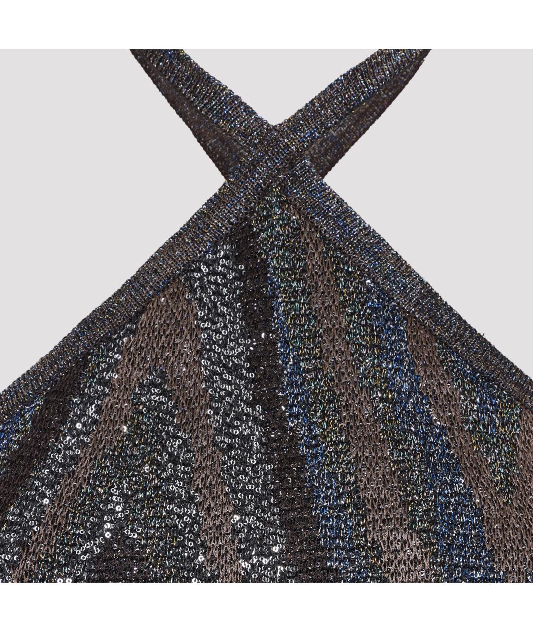 MISSONI Синее вискозное коктейльное платье, фото 5