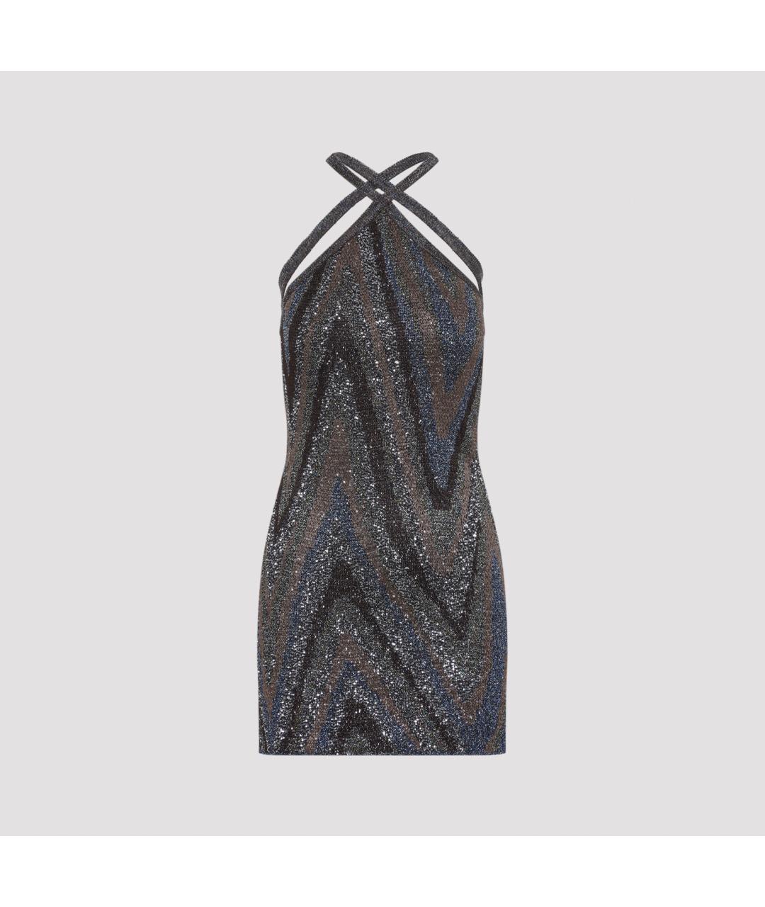 MISSONI Синее вискозное коктейльное платье, фото 3