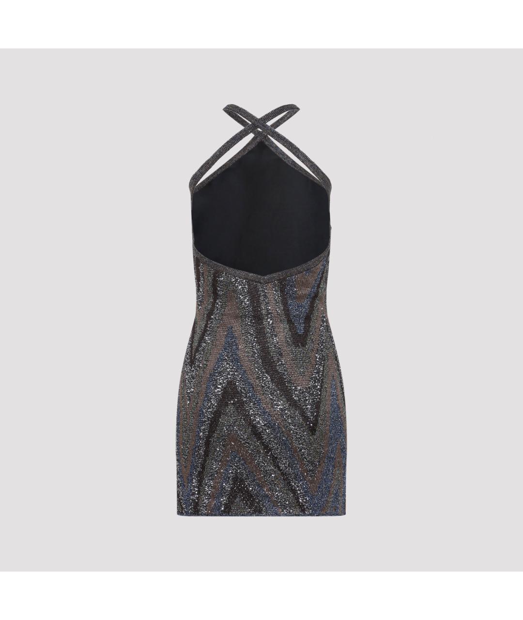 MISSONI Синее вискозное коктейльное платье, фото 4