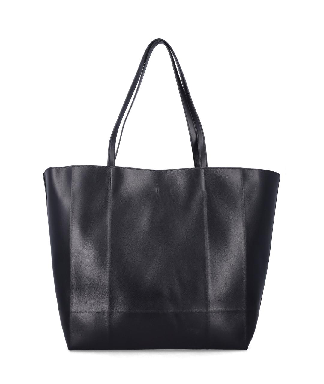 TOTEME Черная кожаная сумка тоут, фото 3