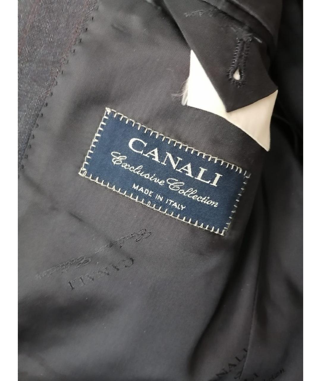 CANALI Темно-синий шерстяной пиджак, фото 5