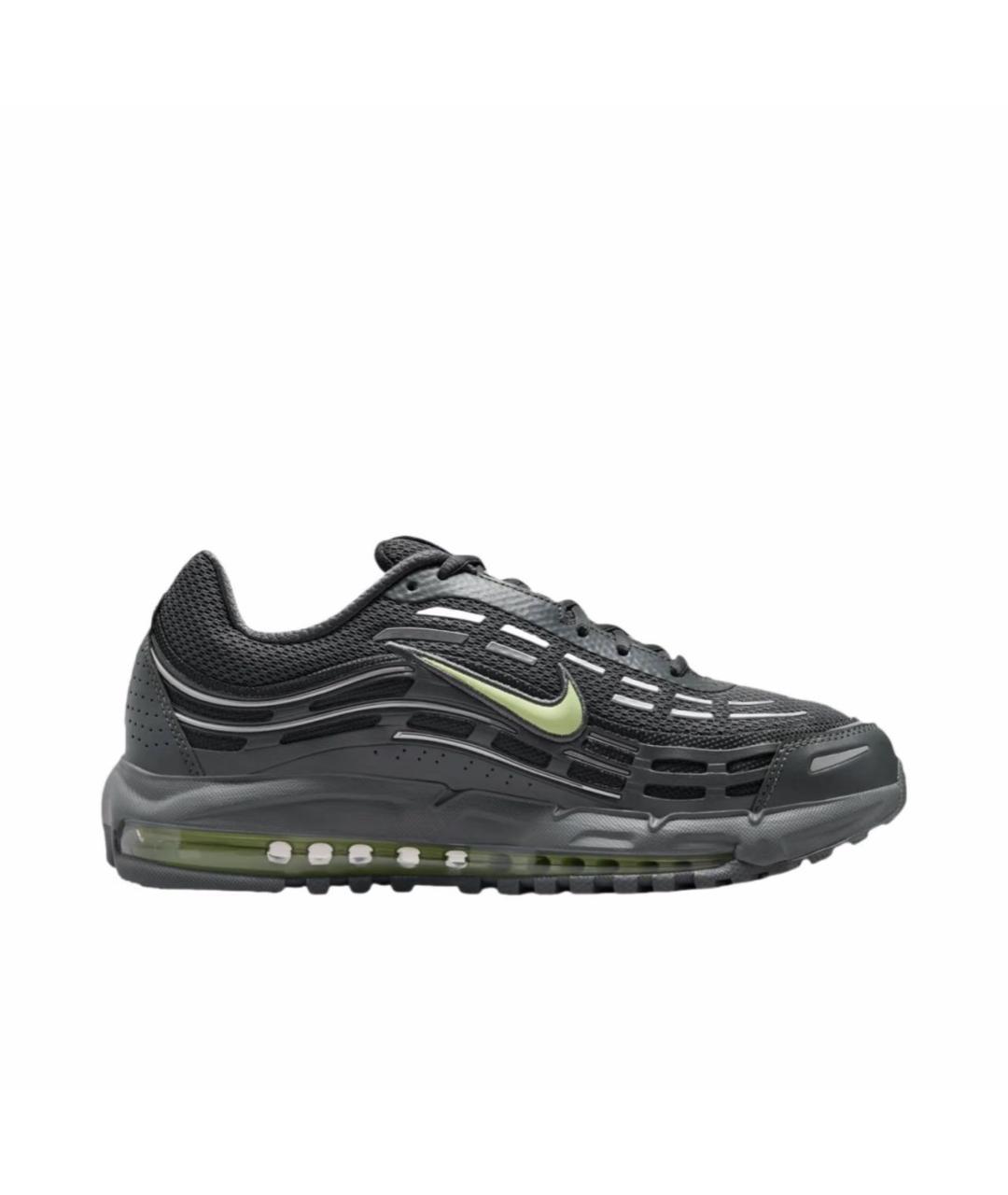 NIKE Антрацитовые кожаные низкие кроссовки / кеды, фото 9