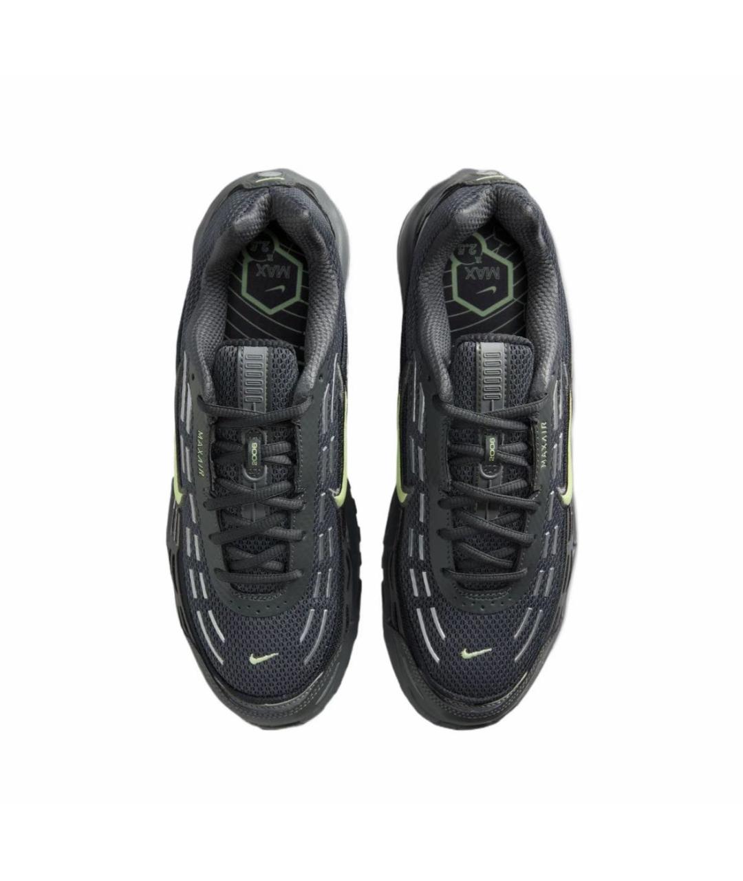 NIKE Антрацитовые кожаные низкие кроссовки / кеды, фото 3