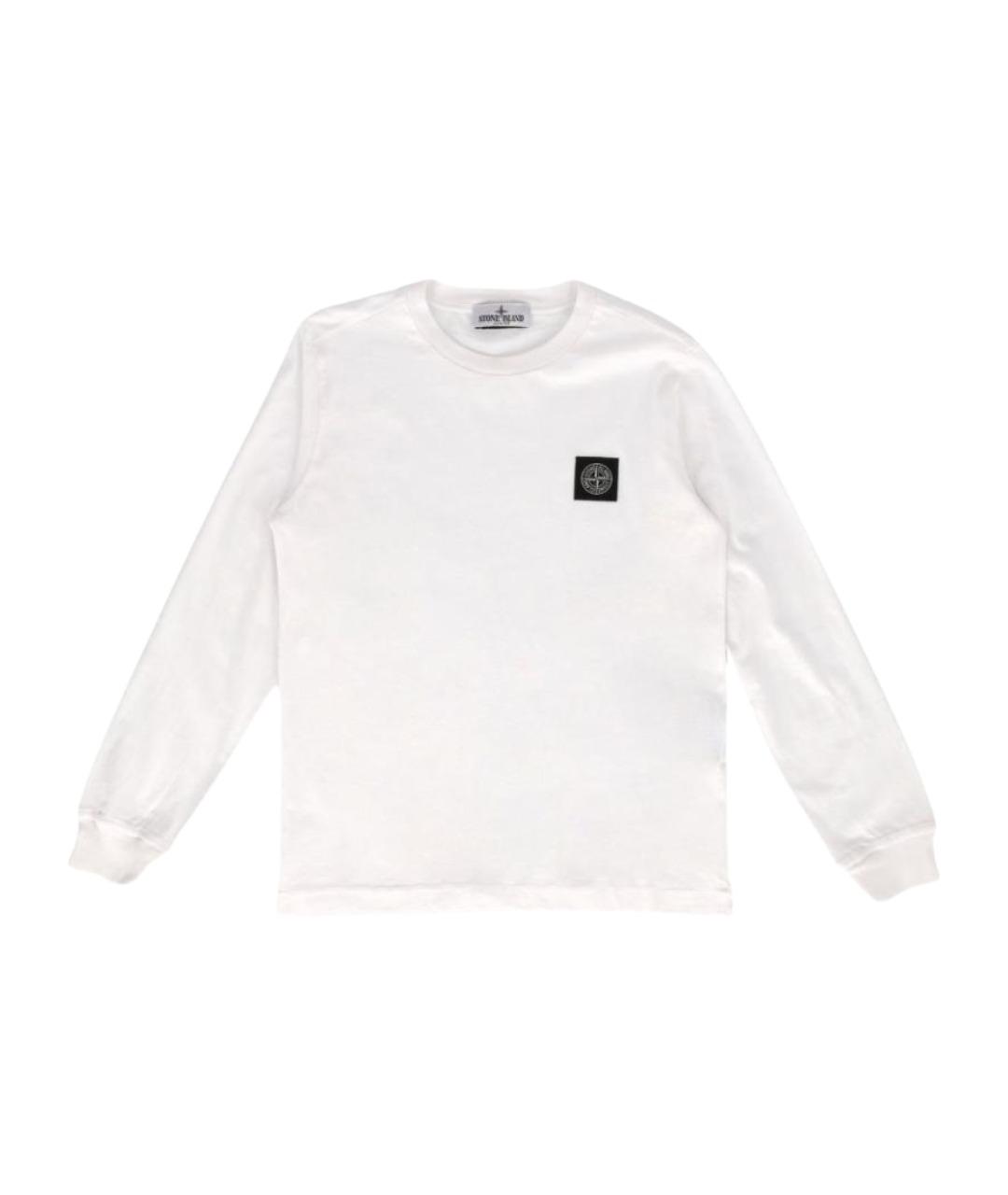 STONE ISLAND Белая хлопковая детская футболка, фото 1