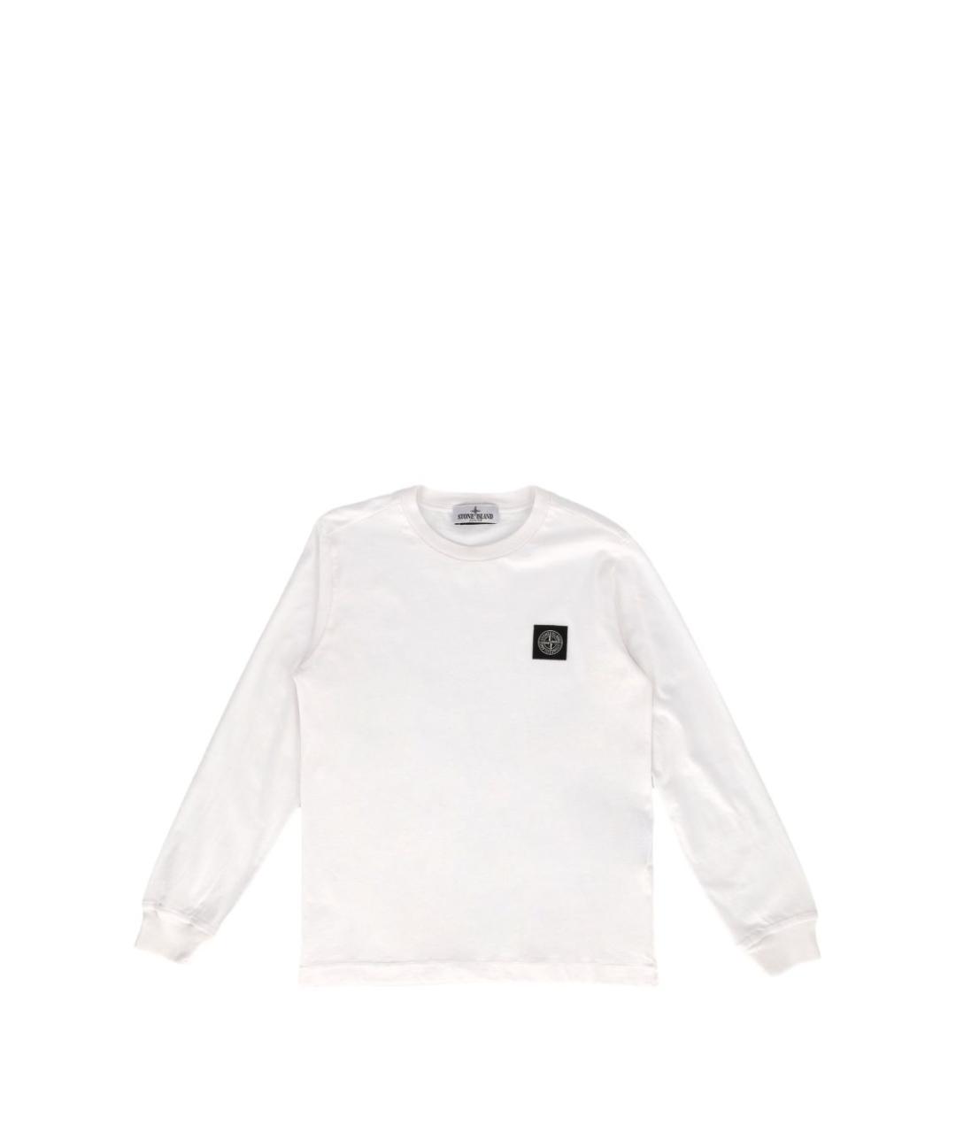 STONE ISLAND Белая хлопковая детская футболка, фото 4