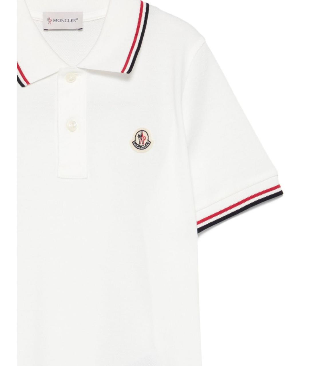 MONCLER KIDS Белая хлопковая детская футболка, фото 3