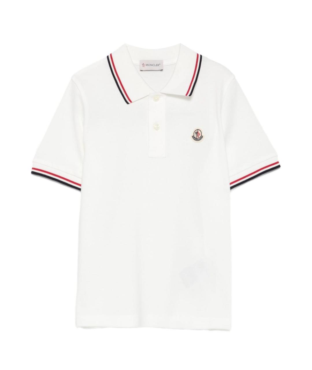 MONCLER KIDS Белая хлопковая детская футболка, фото 1