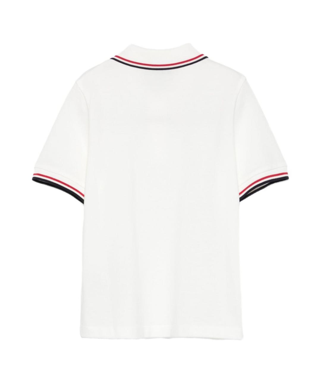 MONCLER KIDS Белая хлопковая детская футболка, фото 2