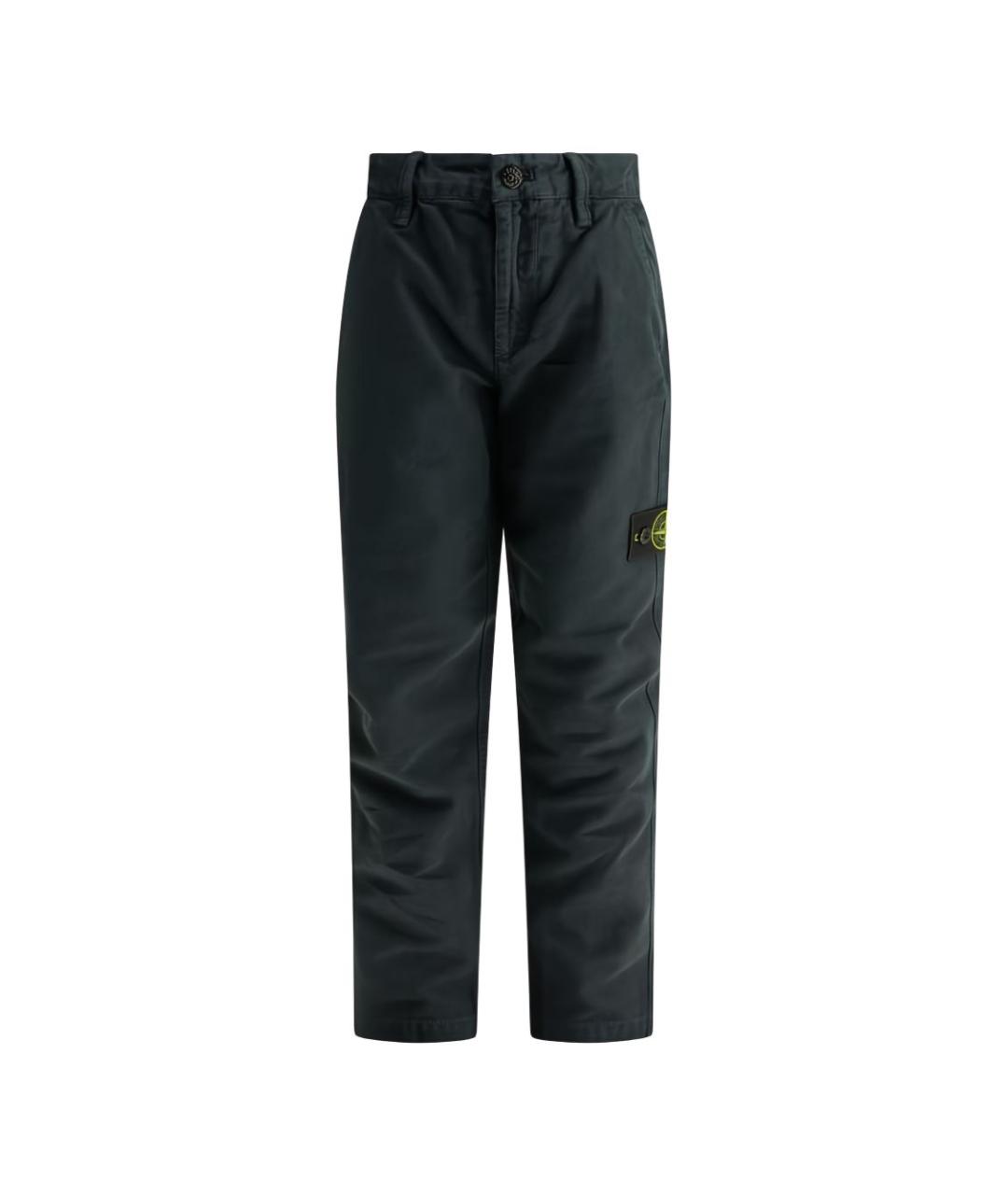 STONE ISLAND Темно-синие хлопковые брюки и шорты, фото 1