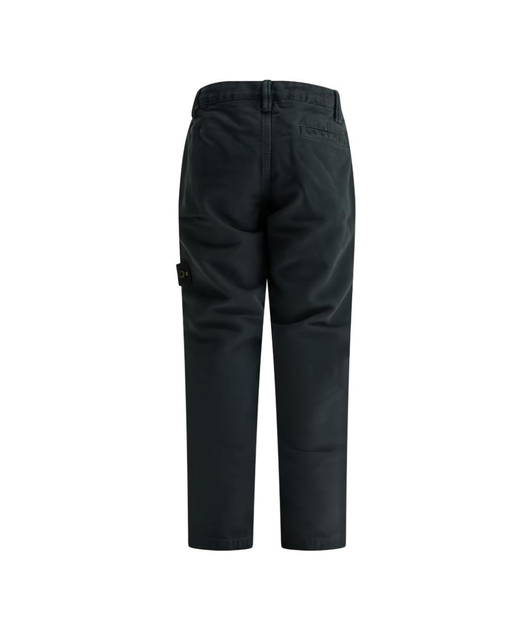 STONE ISLAND Темно-синие хлопковые брюки и шорты, фото 4