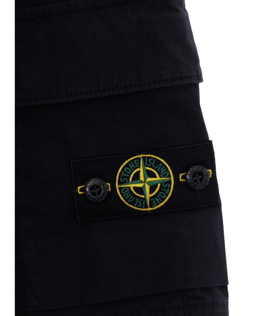 STONE ISLAND Темно-синие хлопковые брюки и шорты, фото 3