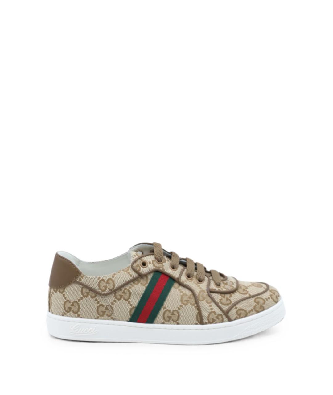 GUCCI Бежевые кеды, фото 1