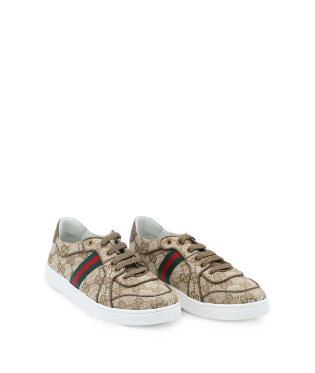 GUCCI Бежевые кеды, фото 2