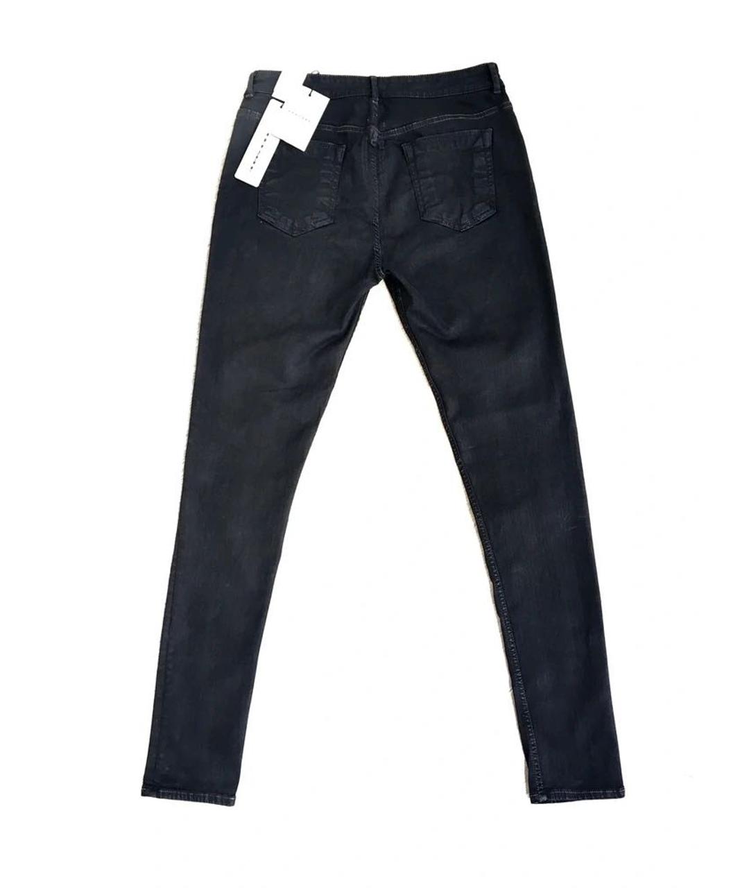 RICK OWENS DRKSHDW Черные хлопко-эластановые джинсы слим, фото 2