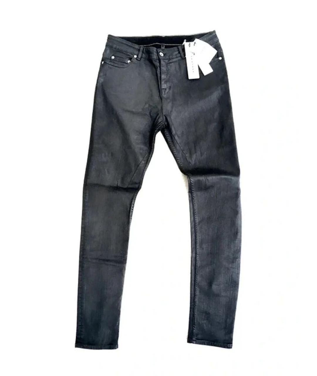 RICK OWENS DRKSHDW Черные хлопко-эластановые джинсы слим, фото 1