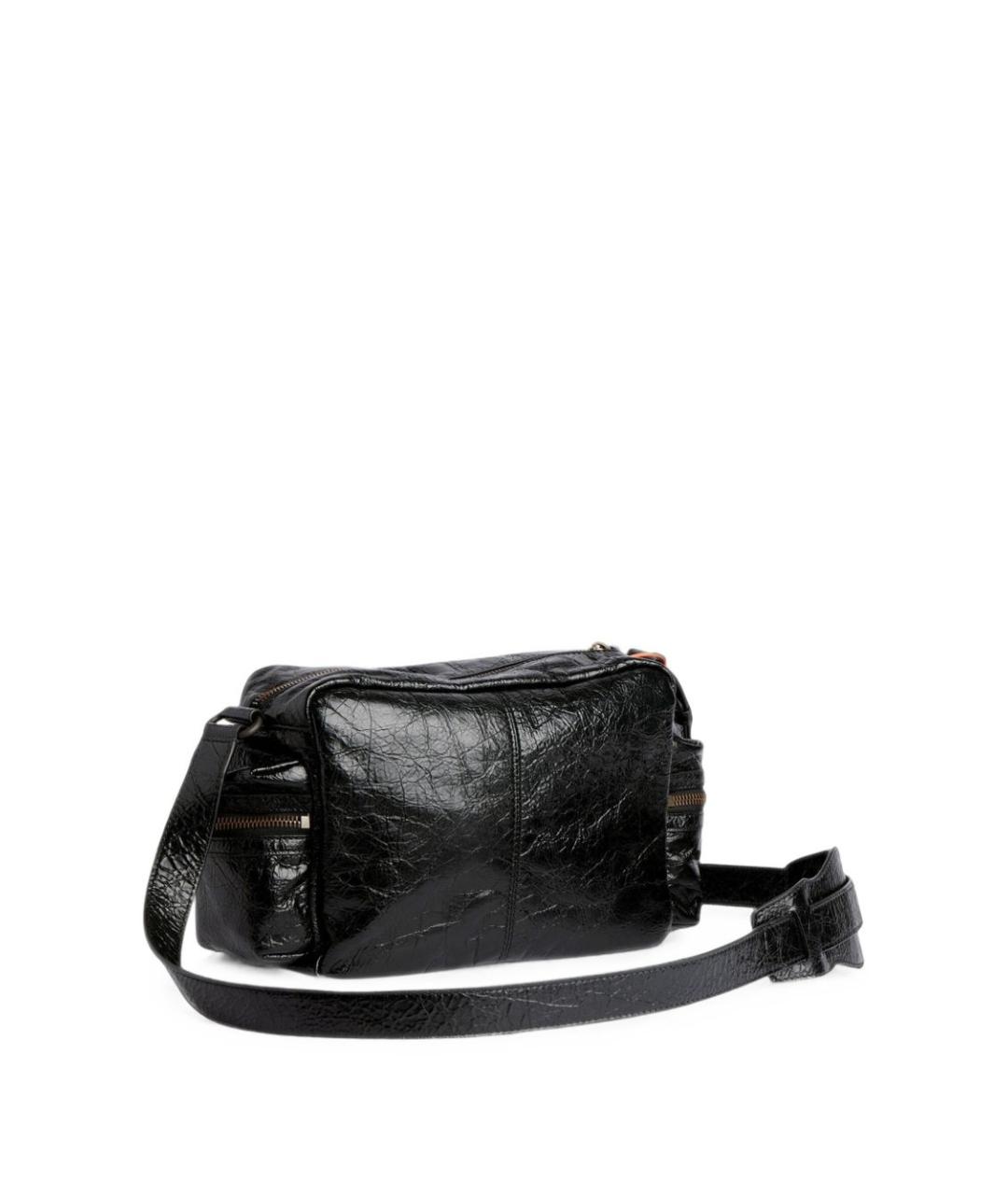 BALENCIAGA Черная кожаная сумка на плечо, фото 5