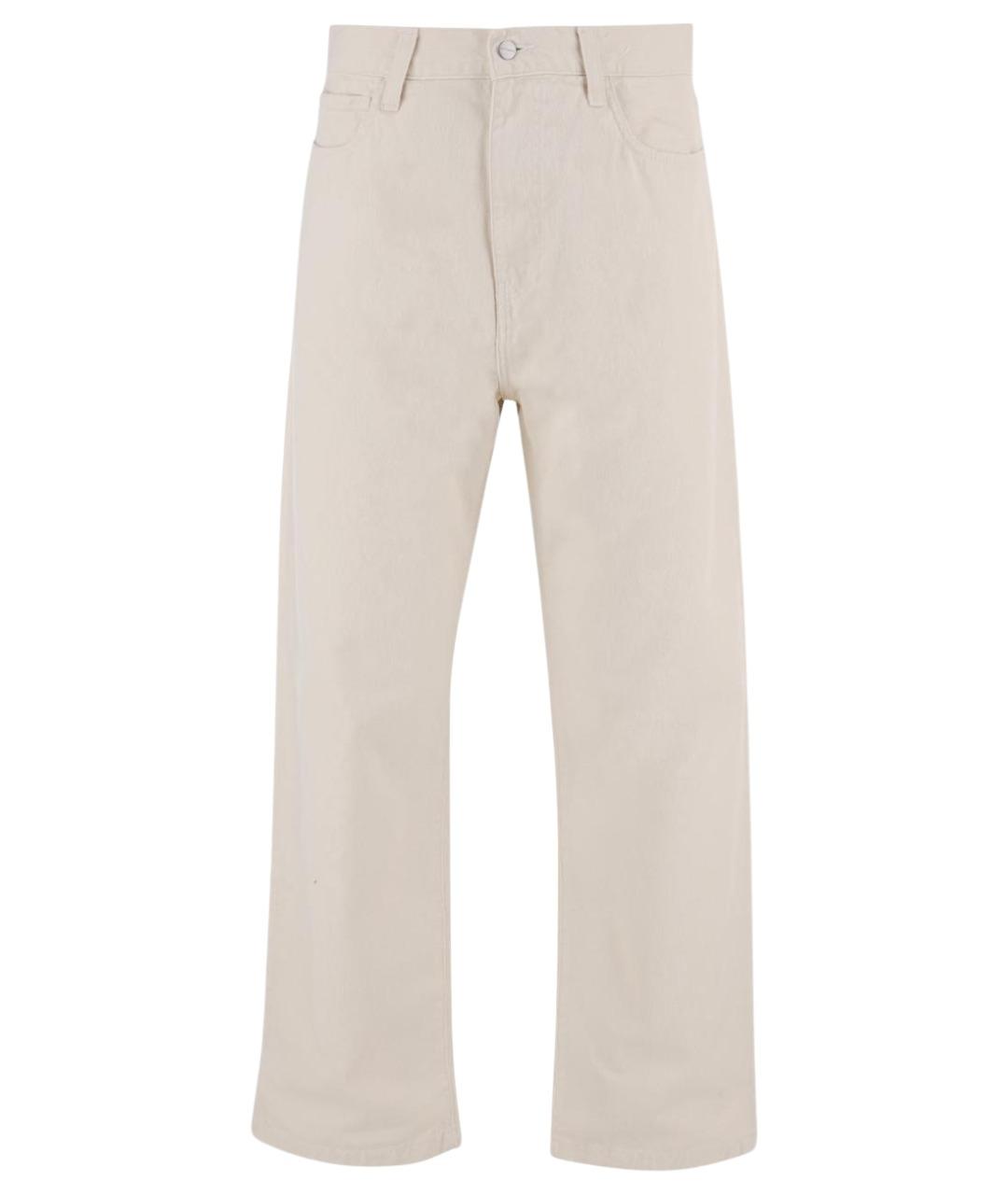 CARHARTT WIP Бежевые хлопковые повседневные брюки, фото 1