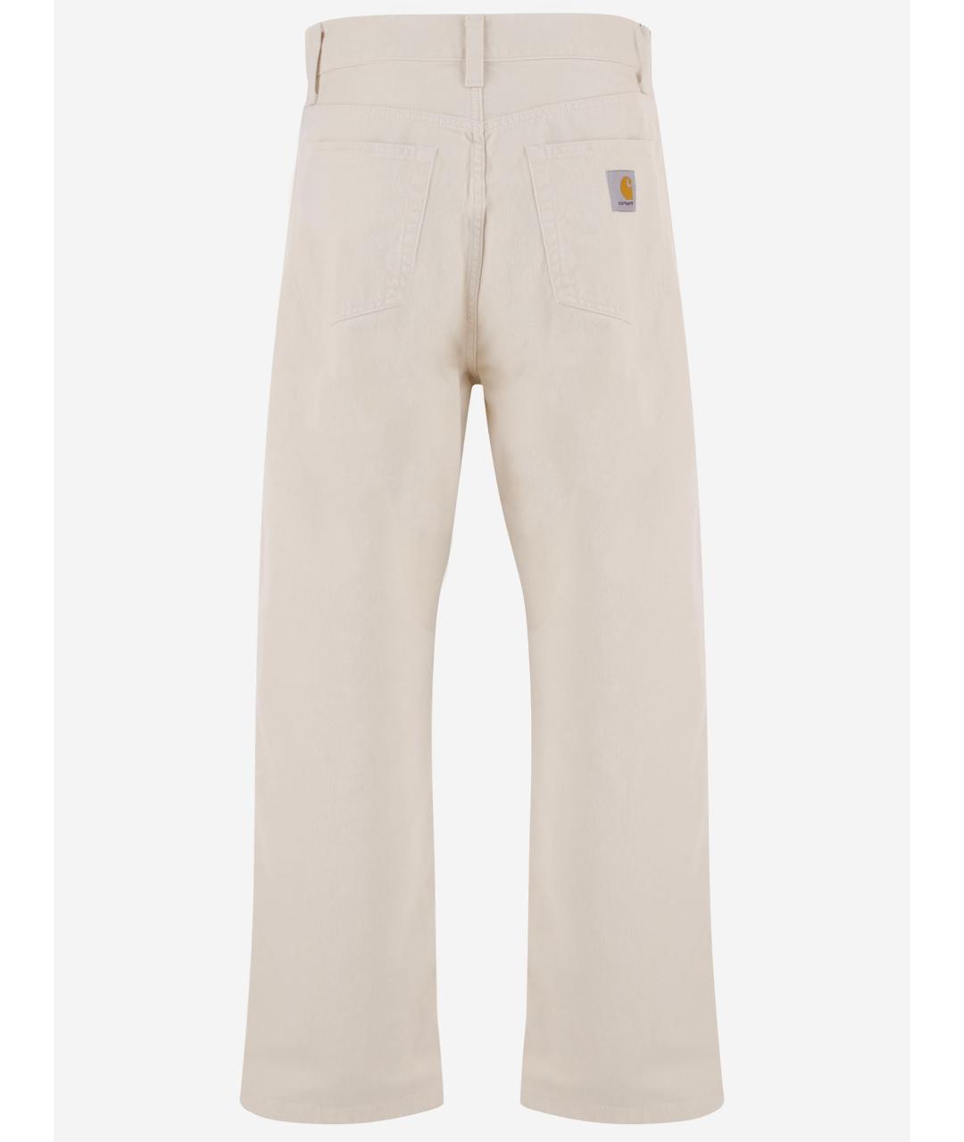 CARHARTT WIP Бежевые хлопковые повседневные брюки, фото 2