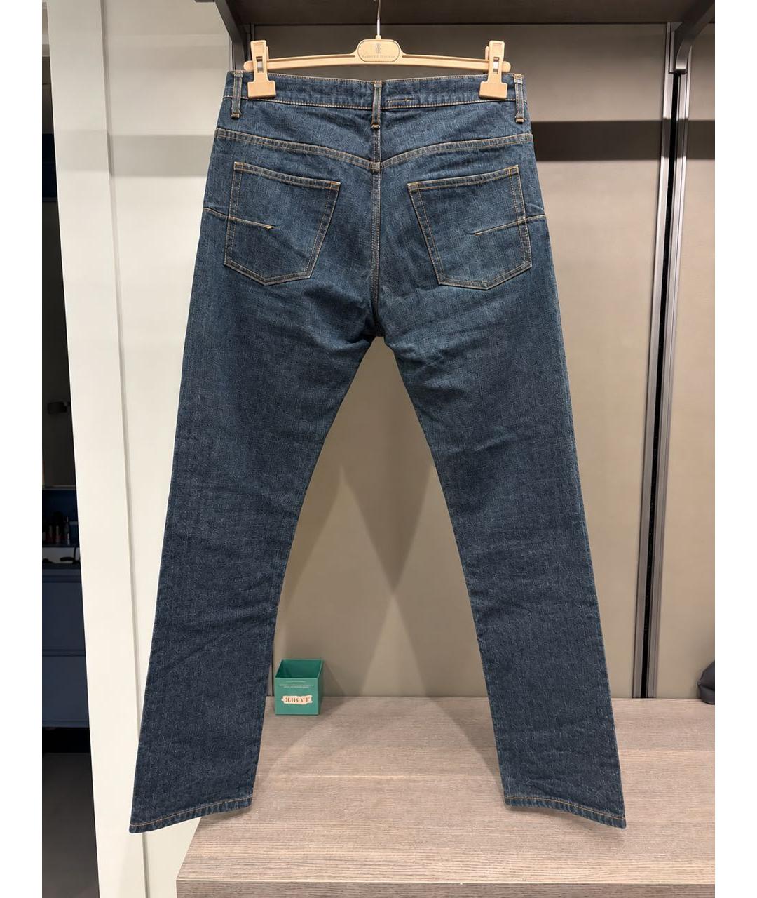 CHRISTIAN DIOR Темно-синие хлопковые прямые джинсы, фото 2