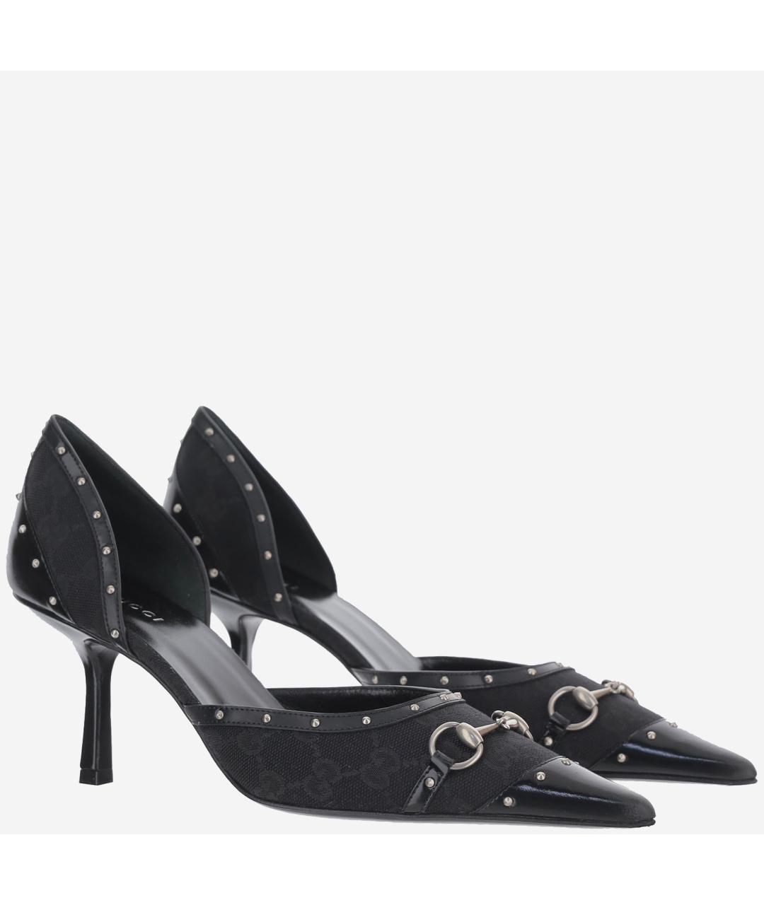 GUCCI Черные кожаные туфли, фото 2