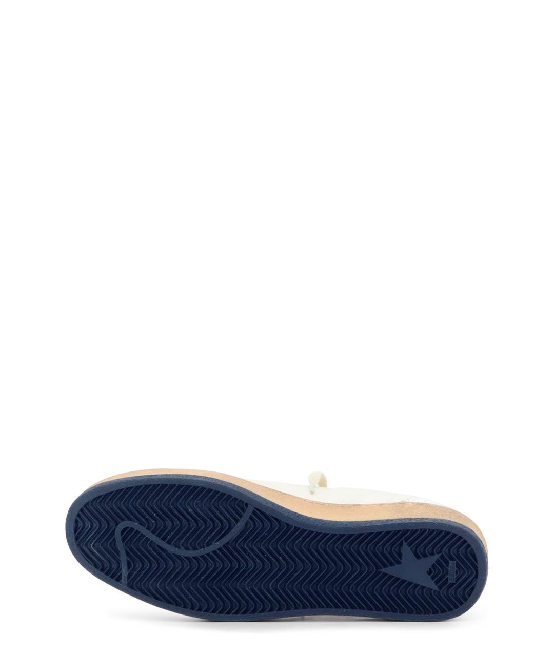 GOLDEN GOOSE Белые кожаные низкие кроссовки / кеды, фото 4