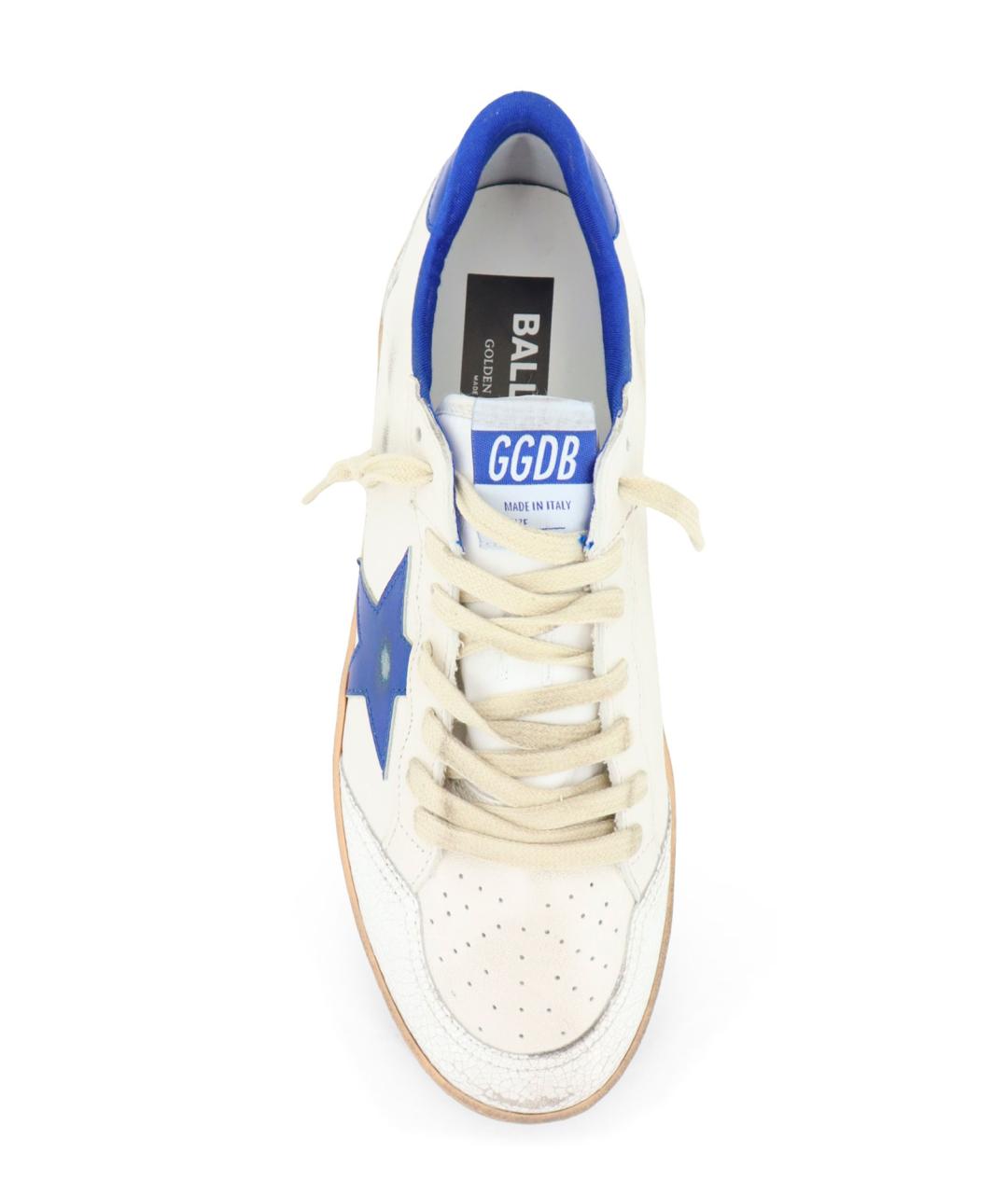 GOLDEN GOOSE Белые кожаные низкие кроссовки / кеды, фото 5