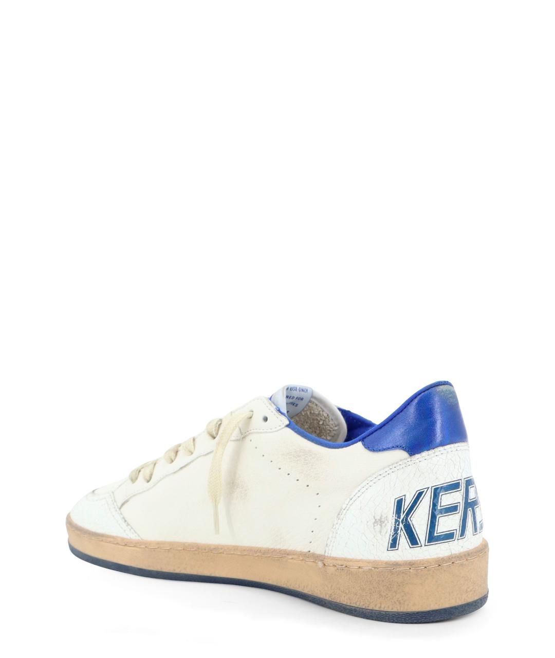 GOLDEN GOOSE Белые кожаные низкие кроссовки / кеды, фото 3