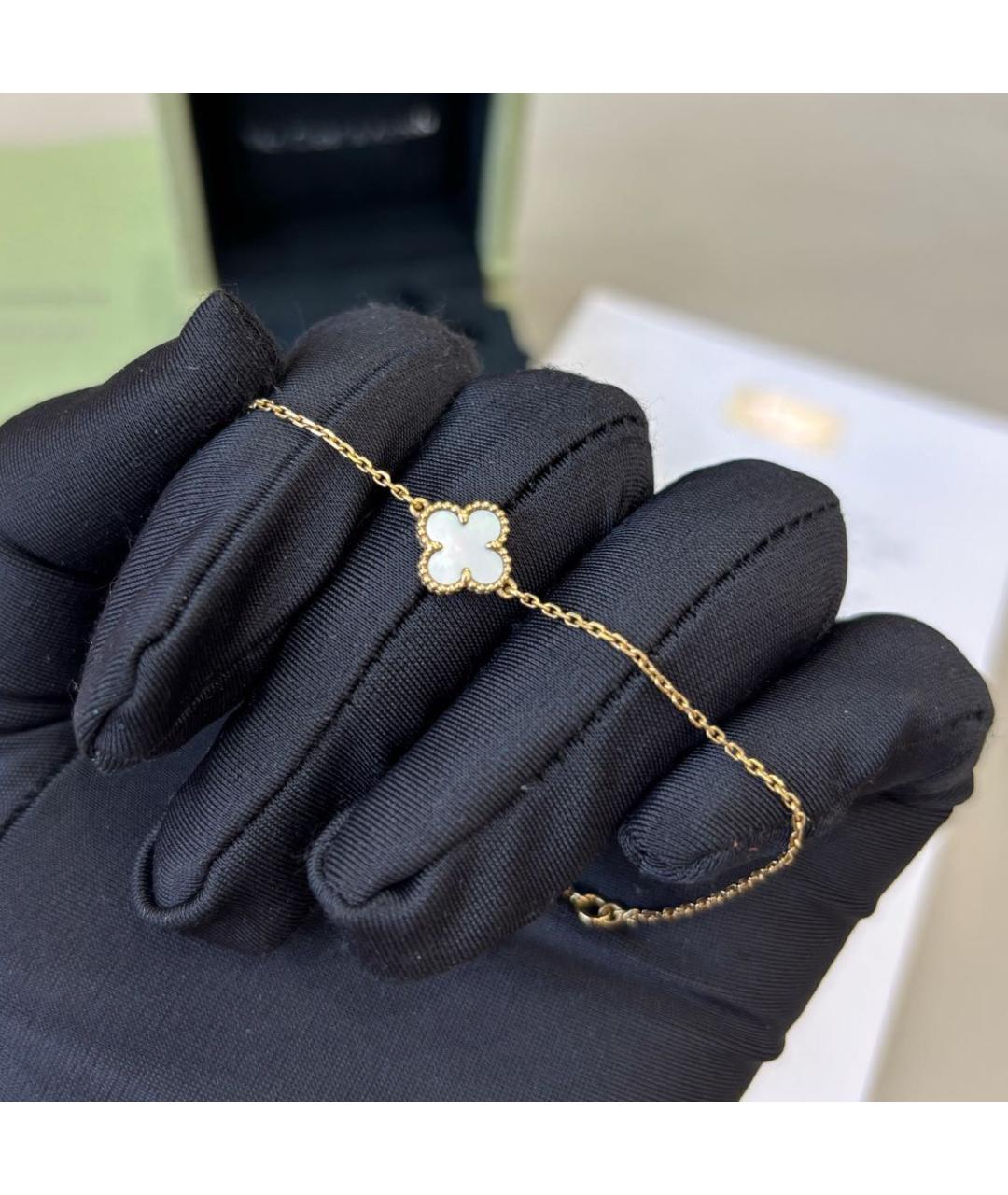 VAN CLEEF & ARPELS Белый браслет из желтого золота, фото 5